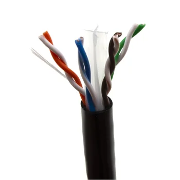 Cat6A Direct Burial Ethernet Data Cable 1000ft Outdoor Waterproof UV Resistant 23AWG Solid Bare Copper 550MHz