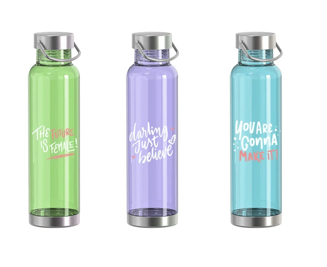 2024 Hot Sale Custom Logo BPA Free for workout Reusable Plastic Tritan Water Bottle With A Base And Lid Stainless Steel