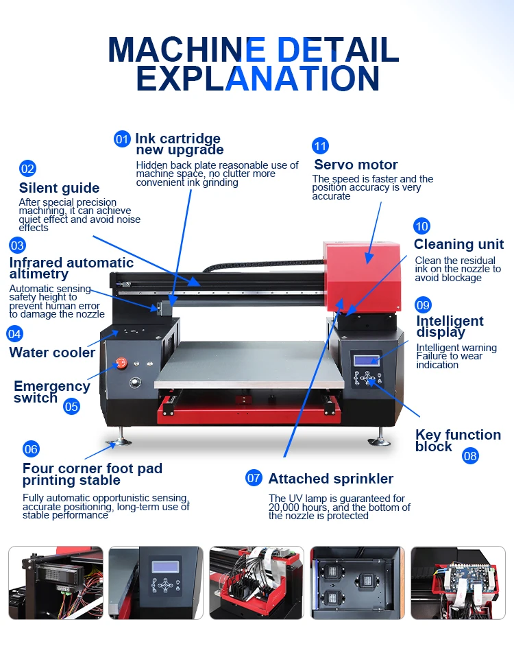 6090 UV Flatbed Printer - Efficient Color Printing Solutions