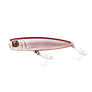 130mm/60g New Stainless Steel Sea Fishing Popper Lure 3D Surface Skittering Artificial Hard Bait Fishing Tackle Bionic Wholesale – Popper – view 2