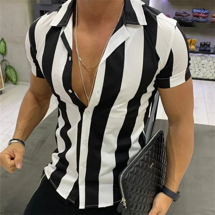 Camiseta De Manga Corta A Rayas Blusa Casual De Verano Para Camiseta De Manga Corta A Rayas Blusa Casual De Verano Para