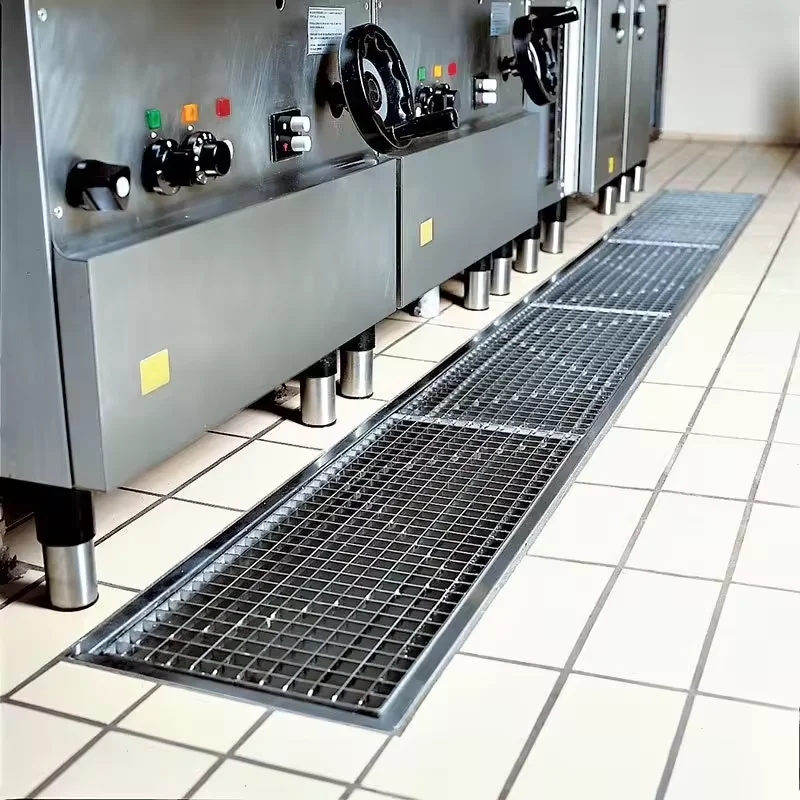 Сверхпрочная оцинкованная стальная дренажная решетка для проезжей части и тротуара