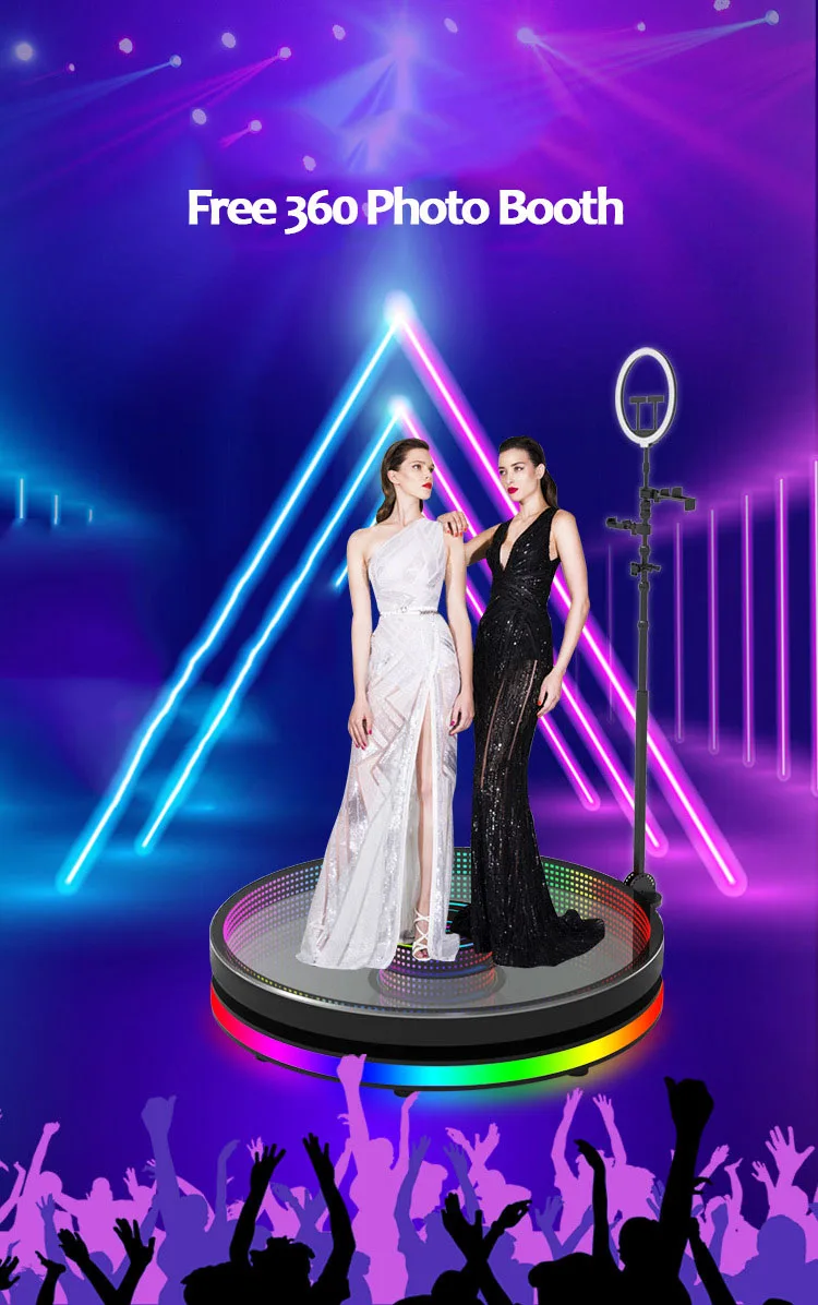 Portable Selfie 360 Spinner Degree Platform Business Photo Booth ...