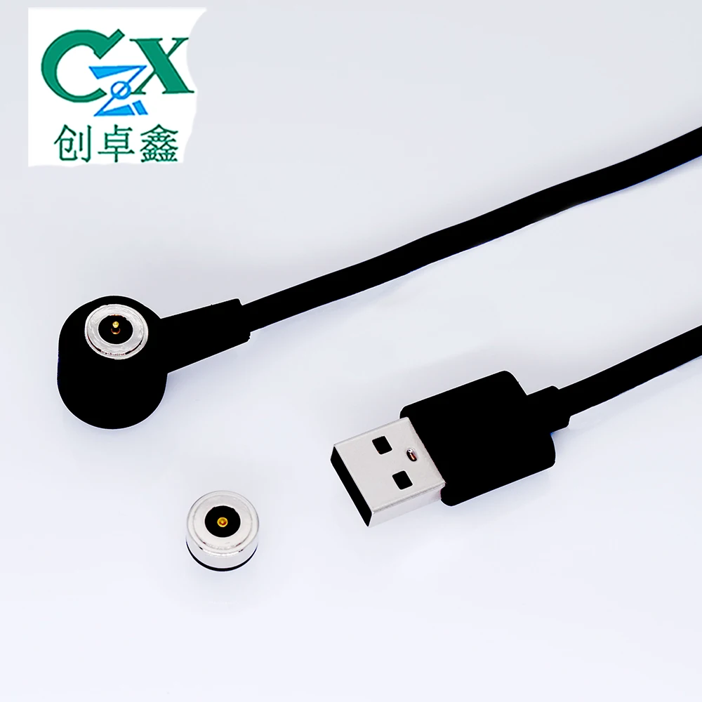 10mm Round Pogo Pin Magnetic Charging Cable Male Female Magnetic Connector 12v 3a 2 Pin Magnetic 3730