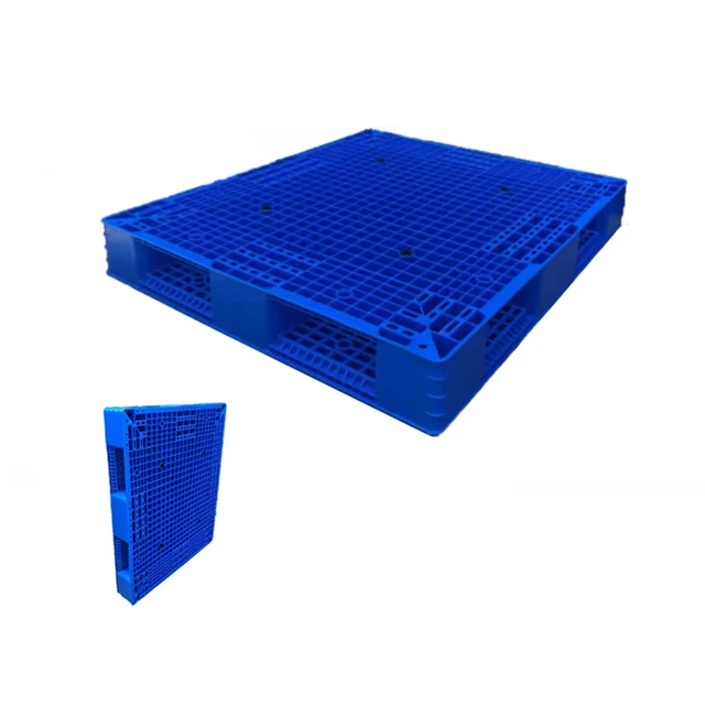 For Sale Double Sided Blue Plastic Pallets Reusable Strip Reinforced Eco-Friendly Pallets 1200X1000mm