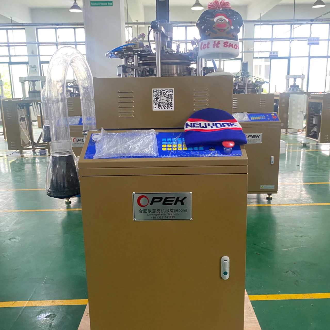 OPEK High Speed Circular Rib Hat and  Jacquard Hat Cap Knitting Machine Easy Operation 2024