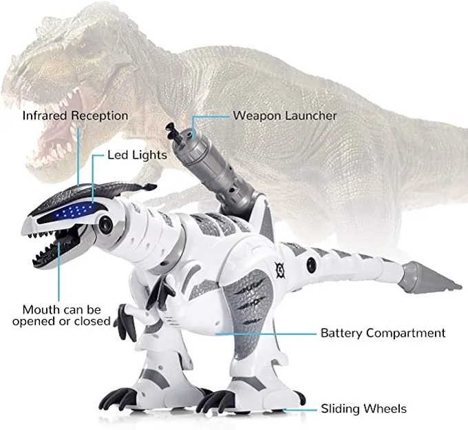 k9 rc dinosaure robot, infrarouge télécommande dinosaure