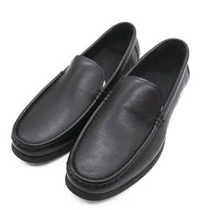 Men's Comfortable Slip-On Leather Dress Shoes Business Casual Formal Loafers with Anti-slip Rubber Sole and Classic Design