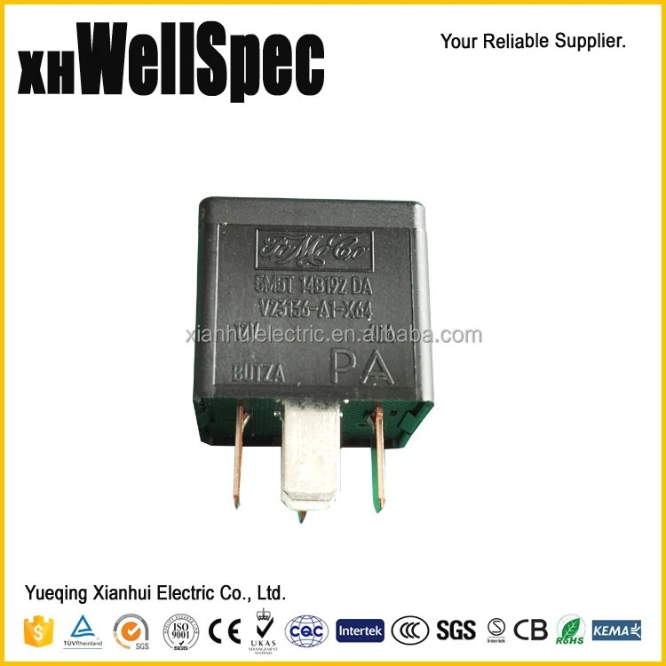 Auto Relais 5-Pins - 12V - 40A. - 1,6W - Met beugel - WM620 12C