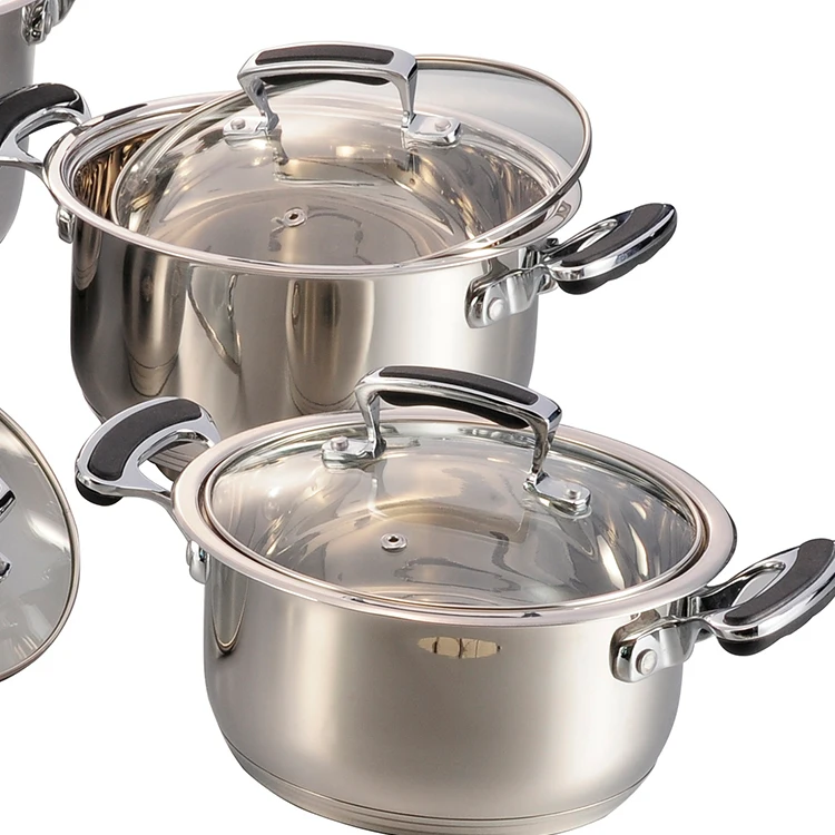 Wholesale 12Pcs Nonstick Frying Pot And Pans Kitchenware Stainless Steel Cookware Sets supplier