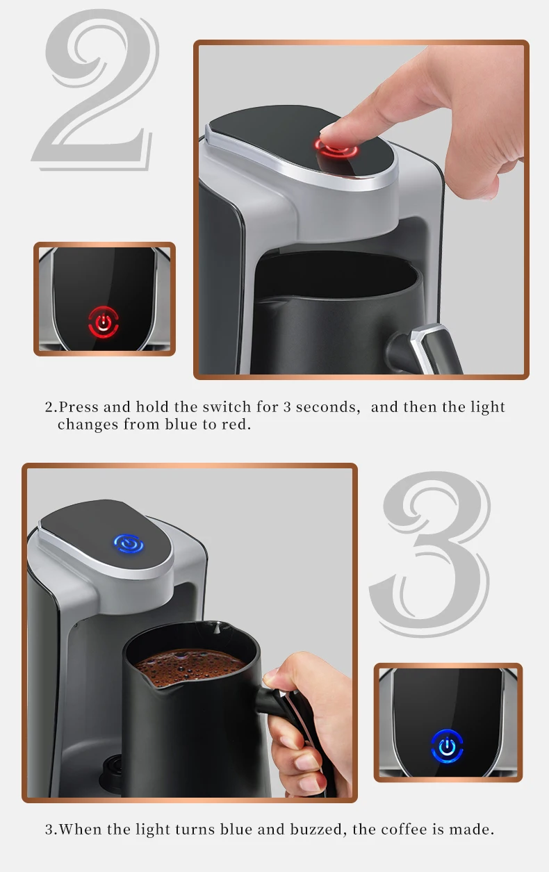 LEAZO Customized Tea and Coffee Making Machine High Quality Self Serve Electric Turkish Coffee Maker