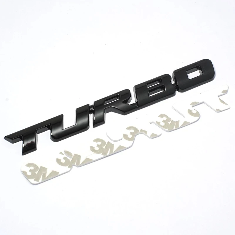 Adesivo TURBO 3D Per Portellone Auto - Design Metallico Argento - Foto 10