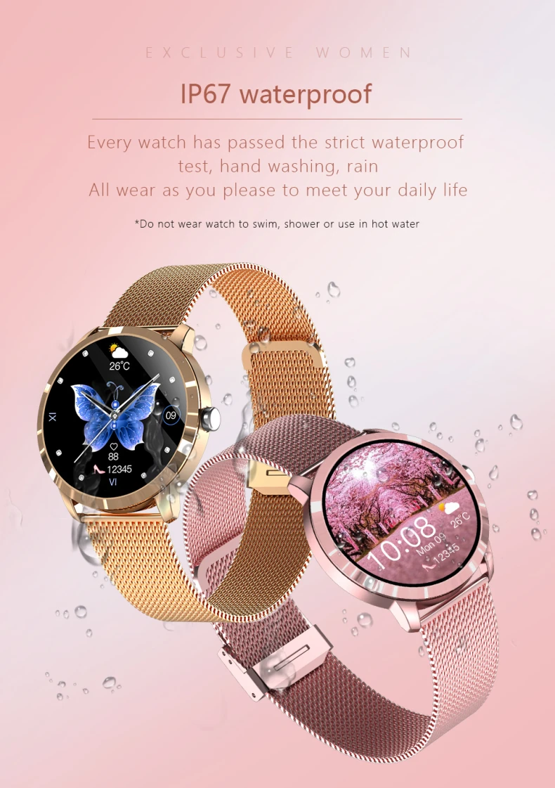 Steel Gold Smartwatch Q8L Blood Pressure Heart Rate Sport Smart Watch for Women Men Smartwatch (14).jpg