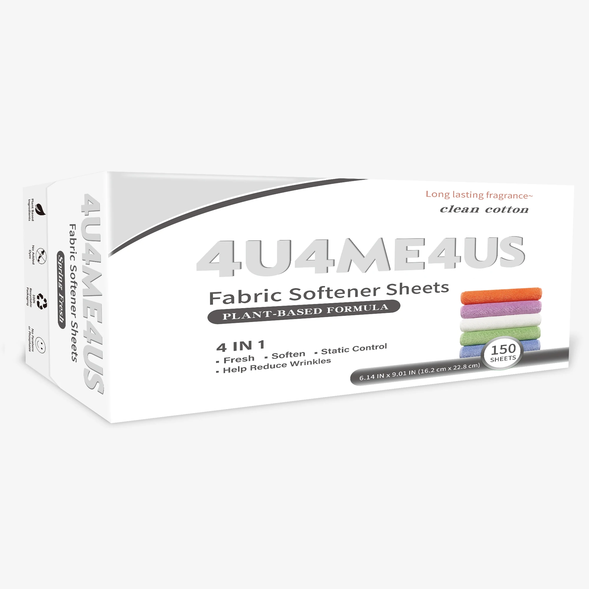 Biodegradable Fabric Softener Sheet Biodegradable Naturally-Derived Dryer Sheet 150pcs