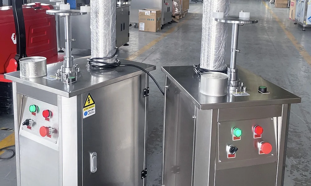 Hot Sale Semi Auto Plastic Can Sealing Machine  PET Can Seamer  PET Can Canning Machine