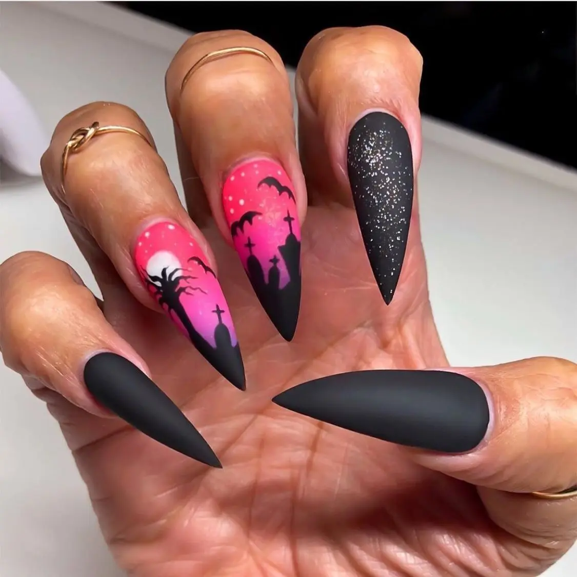 Halloween Nails Black 2022