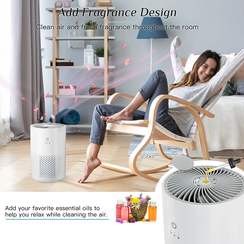2023 Air Purifier Desktop Air Purifier Aromatherapy Home Air Purifier