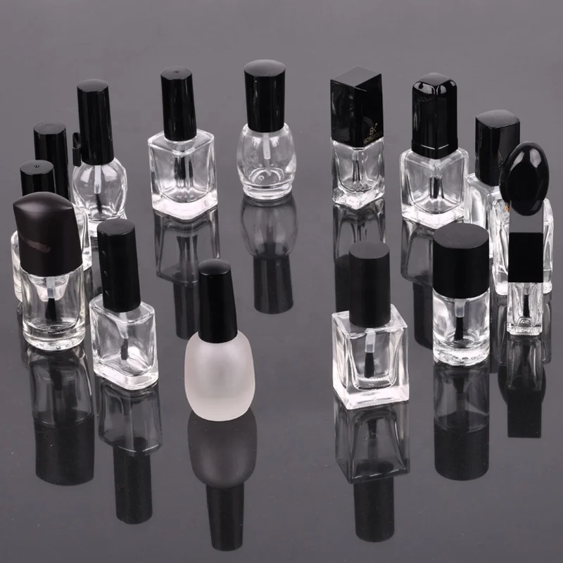 OEM Custom Private Label  Empty Uv Gel Cosmetic Glass Bottle Nail Polish Glass Bottle
