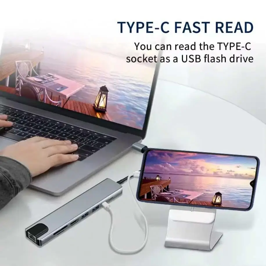 8-in-1 USB Hub with 4k Support, High Speed Data - Image 8