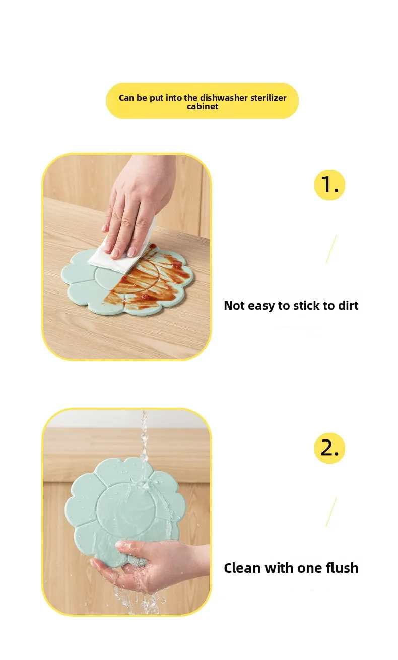 Modern Design Silicone Insulation Tray Mat Heat-Resistant Household Cup Pot Dining Table and Cup Mat for Kitchen Use factory