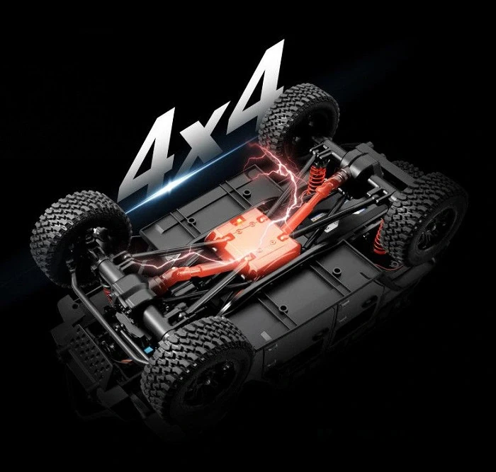 SUPER TRUCK リモコンカー オレンジ色 MN-128 1/12 2.4G比例4X4防水合金金属RCモンスタートラック玩具
