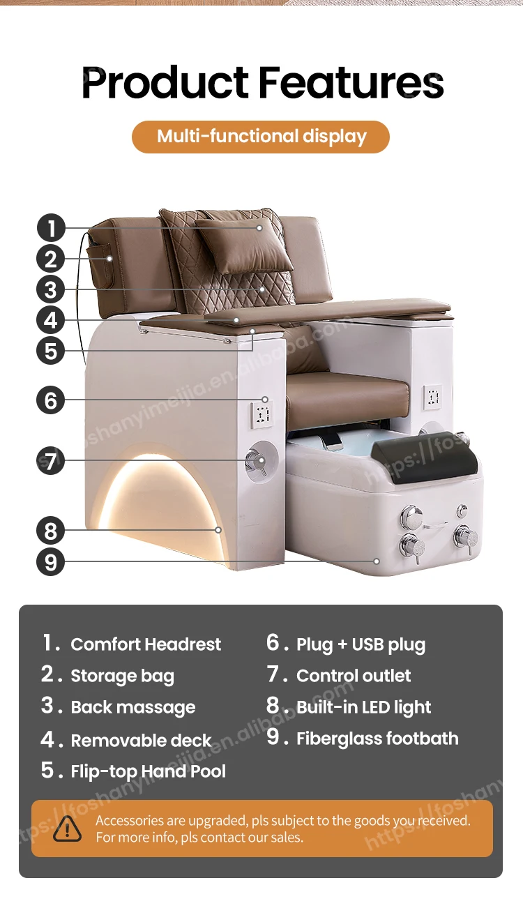 Custom Luxury Nail Salon Foot Care Manicure Chair