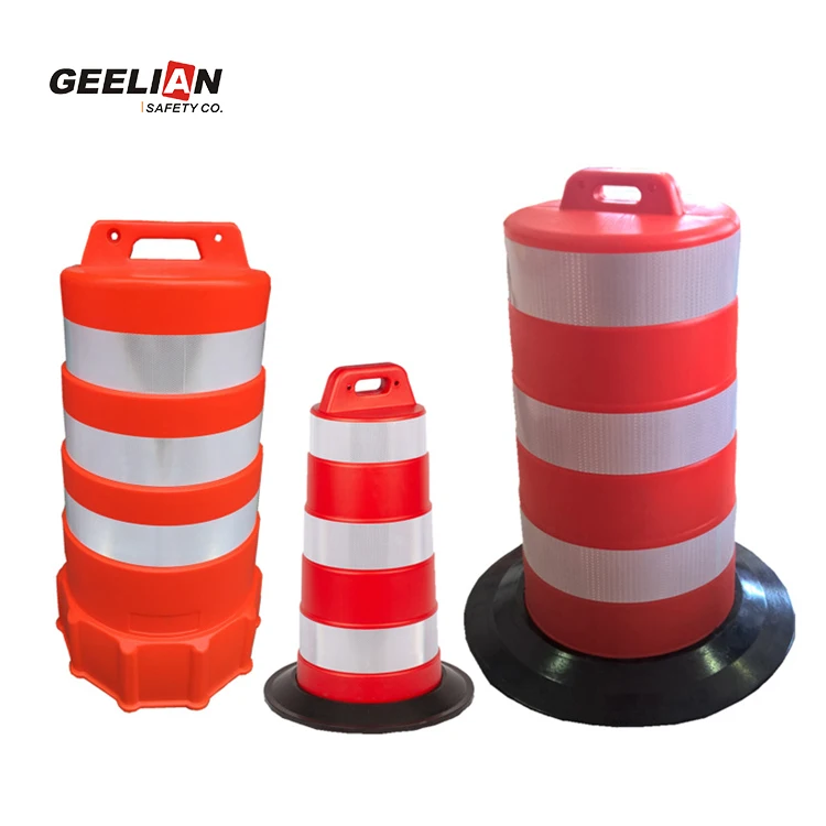 road construction barrels