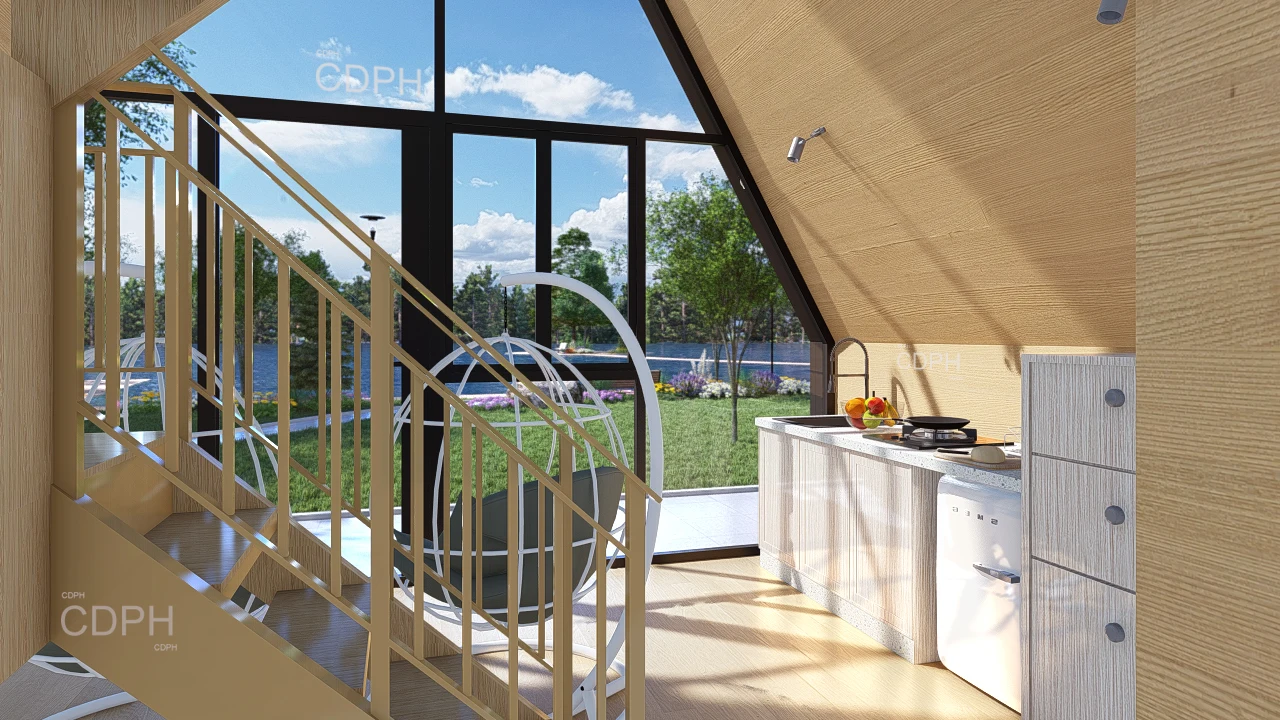 CDPH Triangle Shape Structure Small Cabin /Tiny House/ Triangle House a Frame House Kit for Living