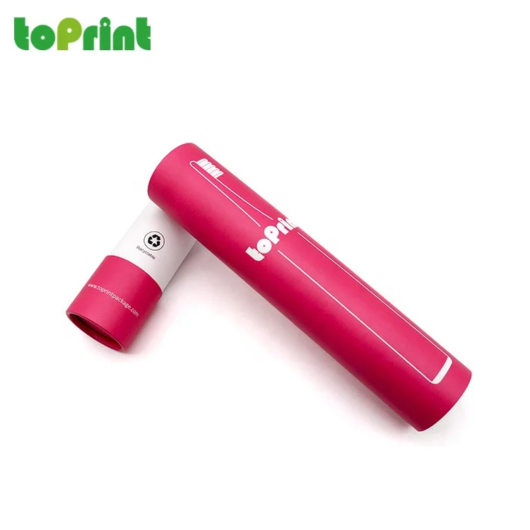 Eco-Friendly Custom Printed Cardboard Cylinder Round Paper Box UV Coating and Embossing for Premium Bamboo Toothbrush Packaging