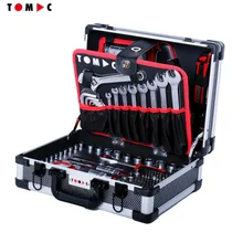 TOMAC 180 pcs. Customized Professional Universal repair other multi hand tool sets with Alu case Delivery From Europe