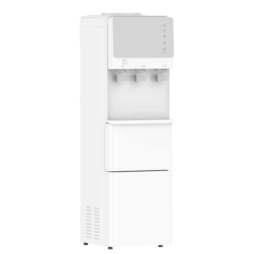 3-in-1 Hot Water Dispenser with Touch Control 3-Temperature 12kg/day Ice Maker Compressor Cooling 3-in-1 Touch Control Panel