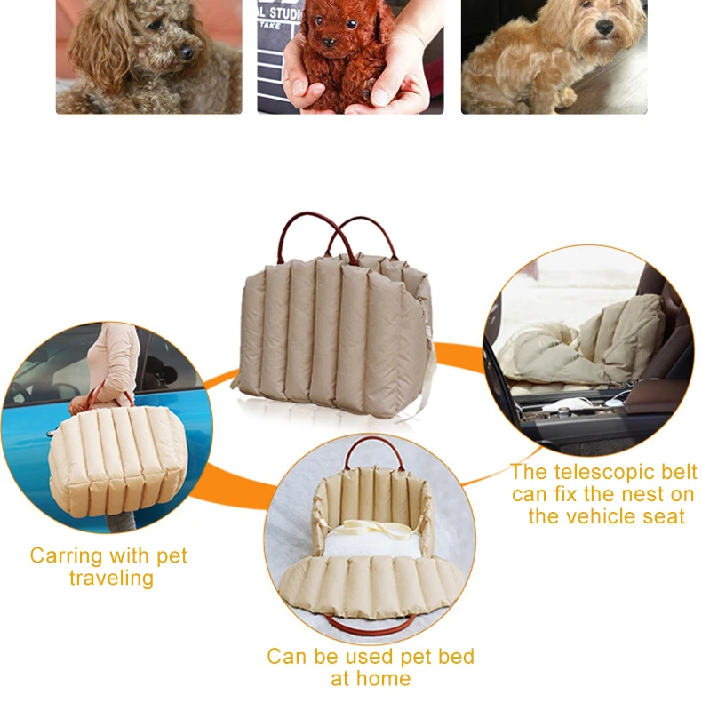 Pet Carrier Handbag Travel Dog Handbag Oxford Pu Pet Carrier Bag Dog