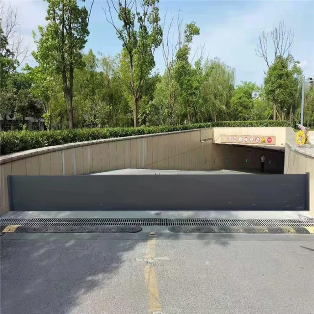Automatic hydraulic flood control gate flood control wall of underground parking lot Prevent waterlogging disaster reduction