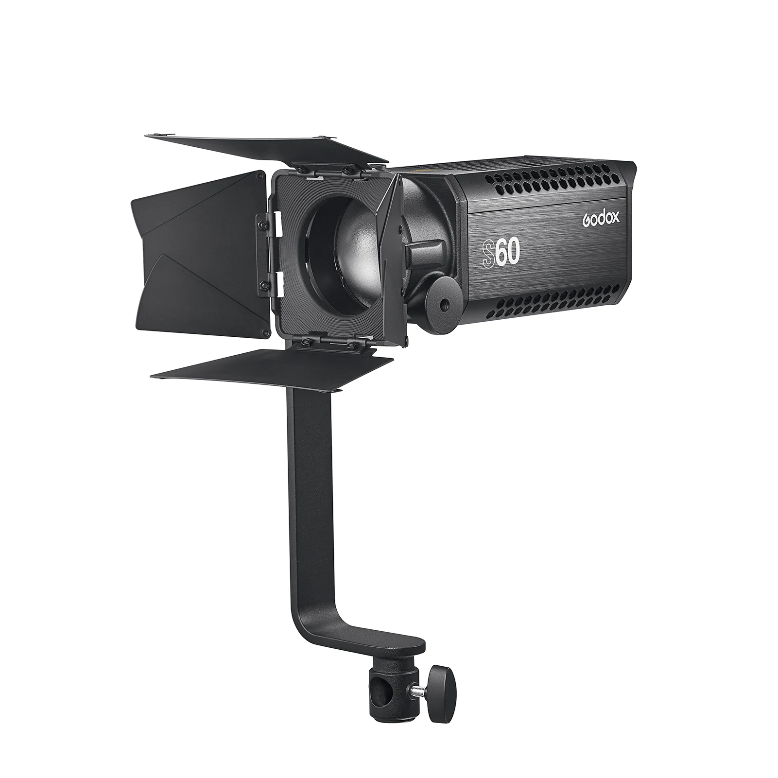 Portraits et Production de Films 60W CRI ≥96 TLCI ≥97 Focus Longueur et Luminosité Réglable Vidéo Spotlight pour Vidéos Godox S60 LED Focusing Lampe 5600K ± 300K Interviews 