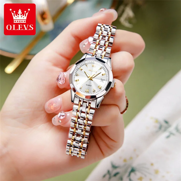 OLEVS 9931G Ladies Watch Dual Calendar Luxury Timepiece