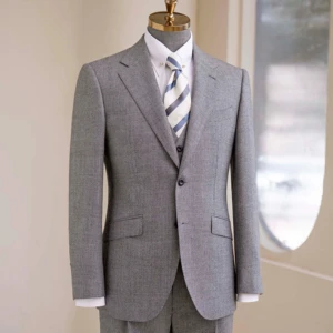 Men's Haute Couture Bespoke Wedding Suit 100% Wool High Quality Super British Fabric Single Breasted Closure Pant Coat Design