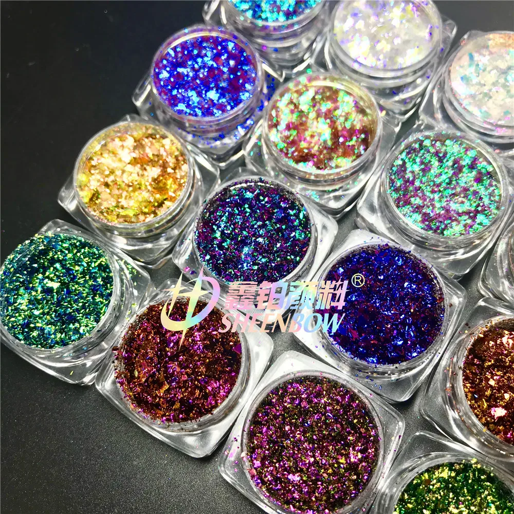 Пигментные тени для макияжа с хлопьями хамелеона