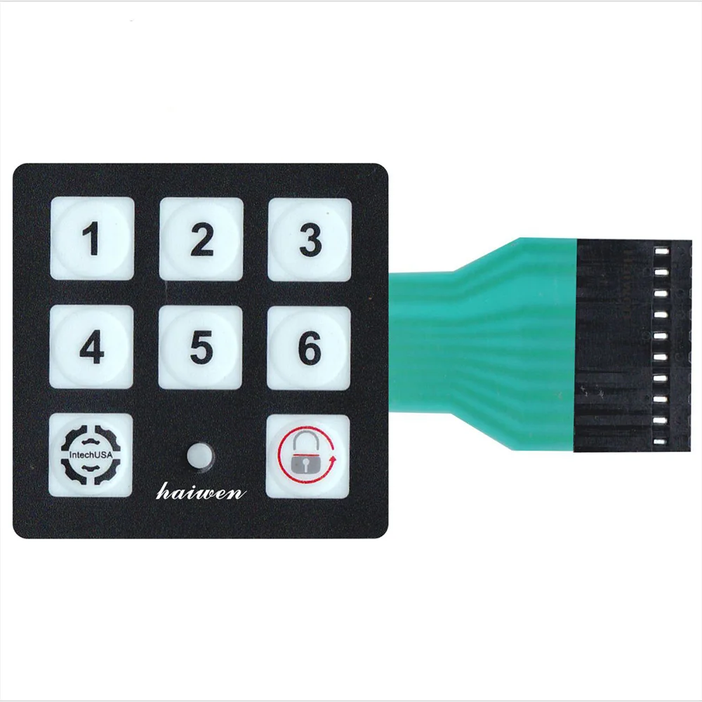 Custom waterproof FPC membrane keypad with LED light from Shenzhen factory
