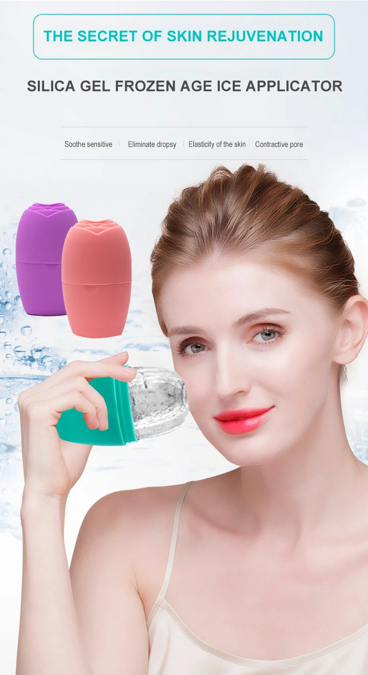 Silicone Face Ice Glow Cube Facial Contouring Ice Mold Roller For Face