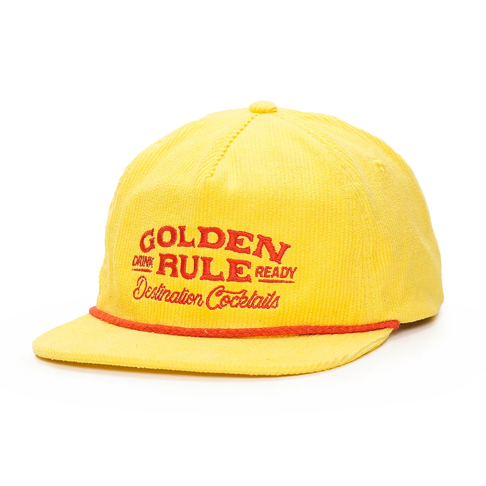 Custom 5 Panel Embroidery Logo Unstructured Yellow Snapback Hats With ...