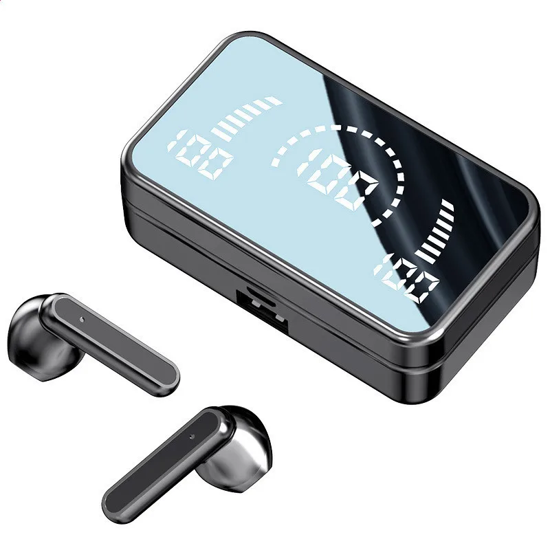Popular Low Price Electronic Products Blue Tooth In-Ear Headphones with Power Bank Mirror Finish and LED Display Stylish S20