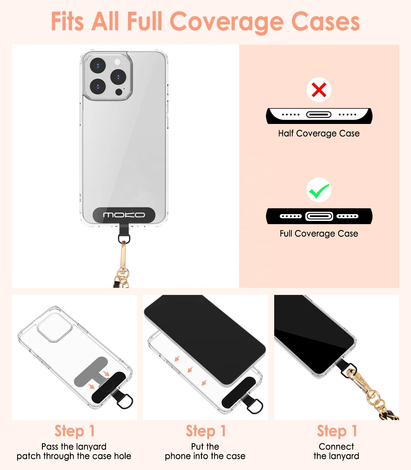 Lanière De Téléphone Universelle Réglable - Anti-chute Et Antivol - Pour IPhone Et Smartphones - Noir/gris