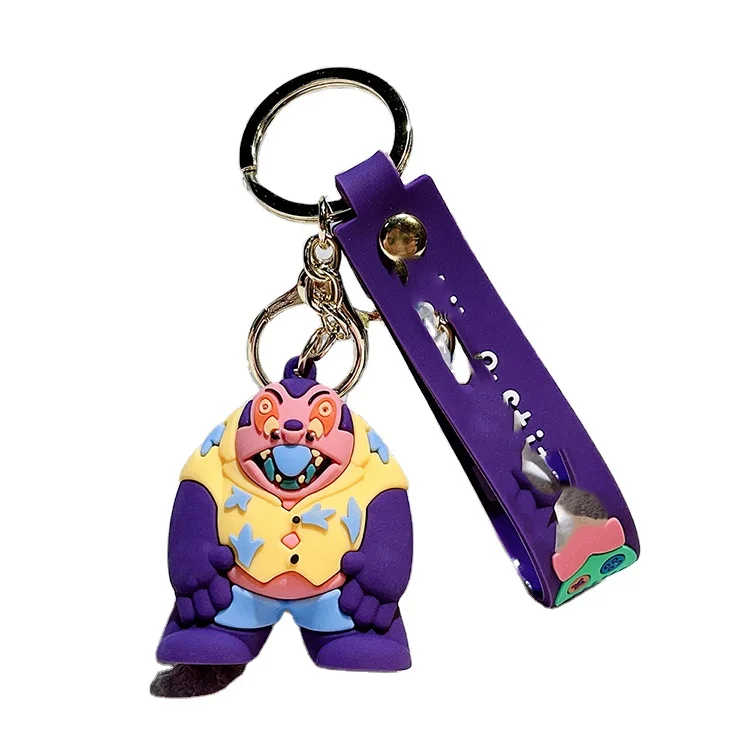 Accept Small MOQ Order High Quality Cute 3d Soft Pvc Keychain Set Rubber Keychain Key Ring