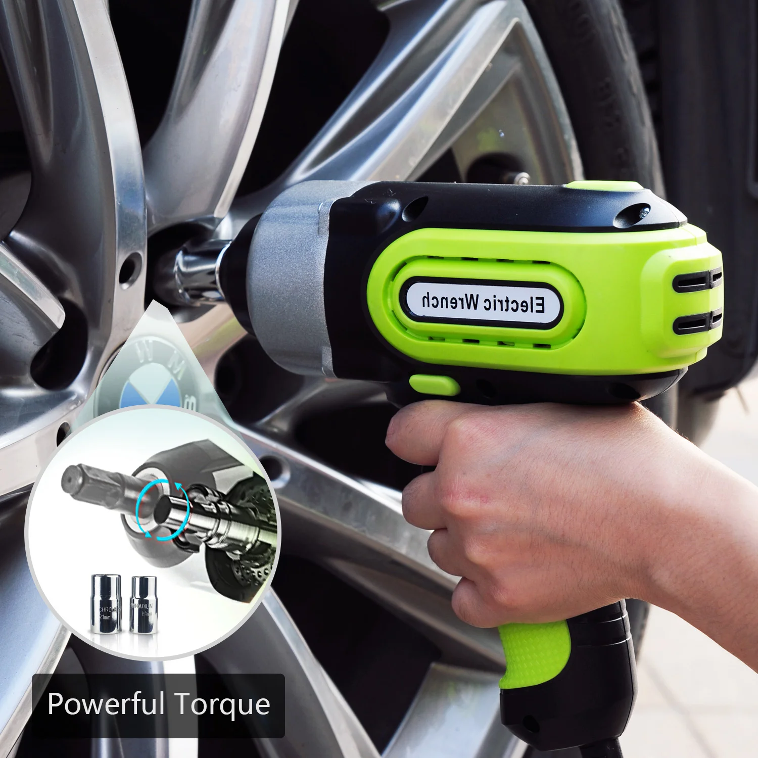 PCMOS Multi-functional Electric 5T Car Jack With Car Air Compressor Led Light and Wrench Car Repair Tools Kit - view 6