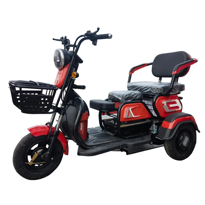 2025 Popular Hot Sale 600W 48V Wheel Electric Motorcycle Three Wheel  Cargo Bike for Adult