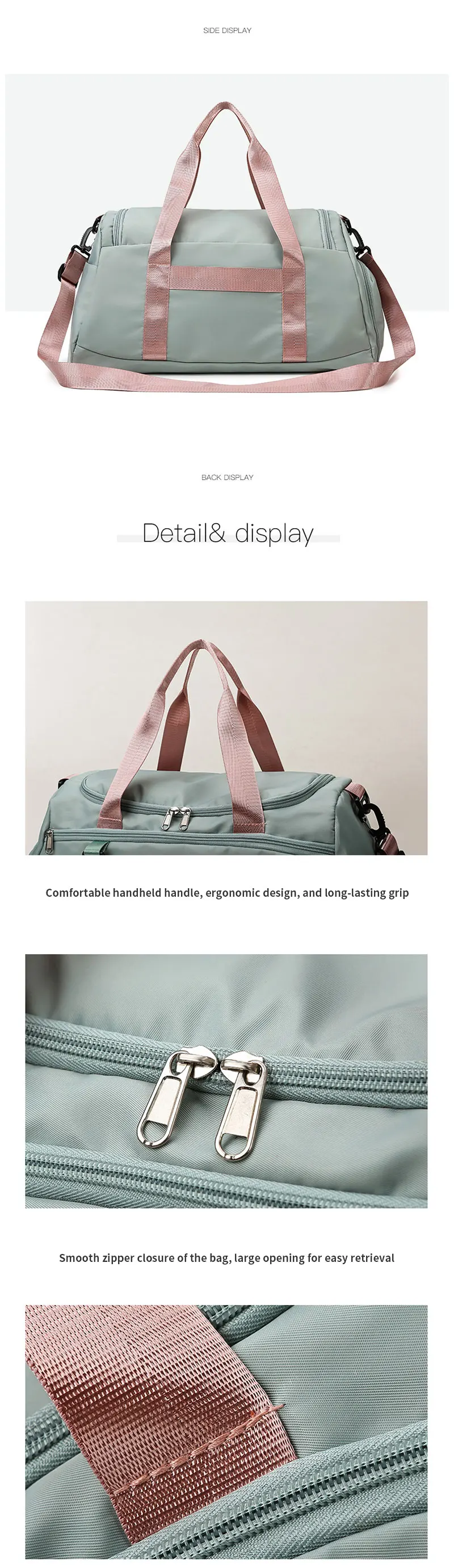 Custom Logo Large Capacity Sports Travel Duffel Tote Sports Gym Bags