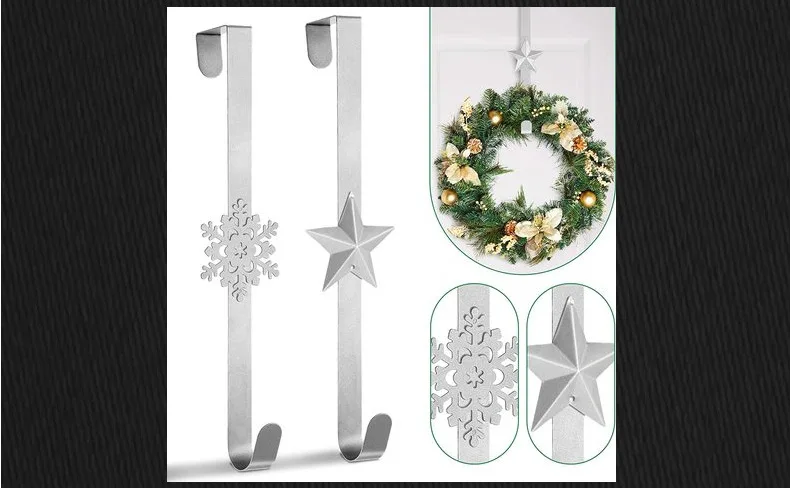 Cross border door Decoration Hook Christmas wreath novelty hooks accessories Christmas pattern wreath novelty hooks in stock details