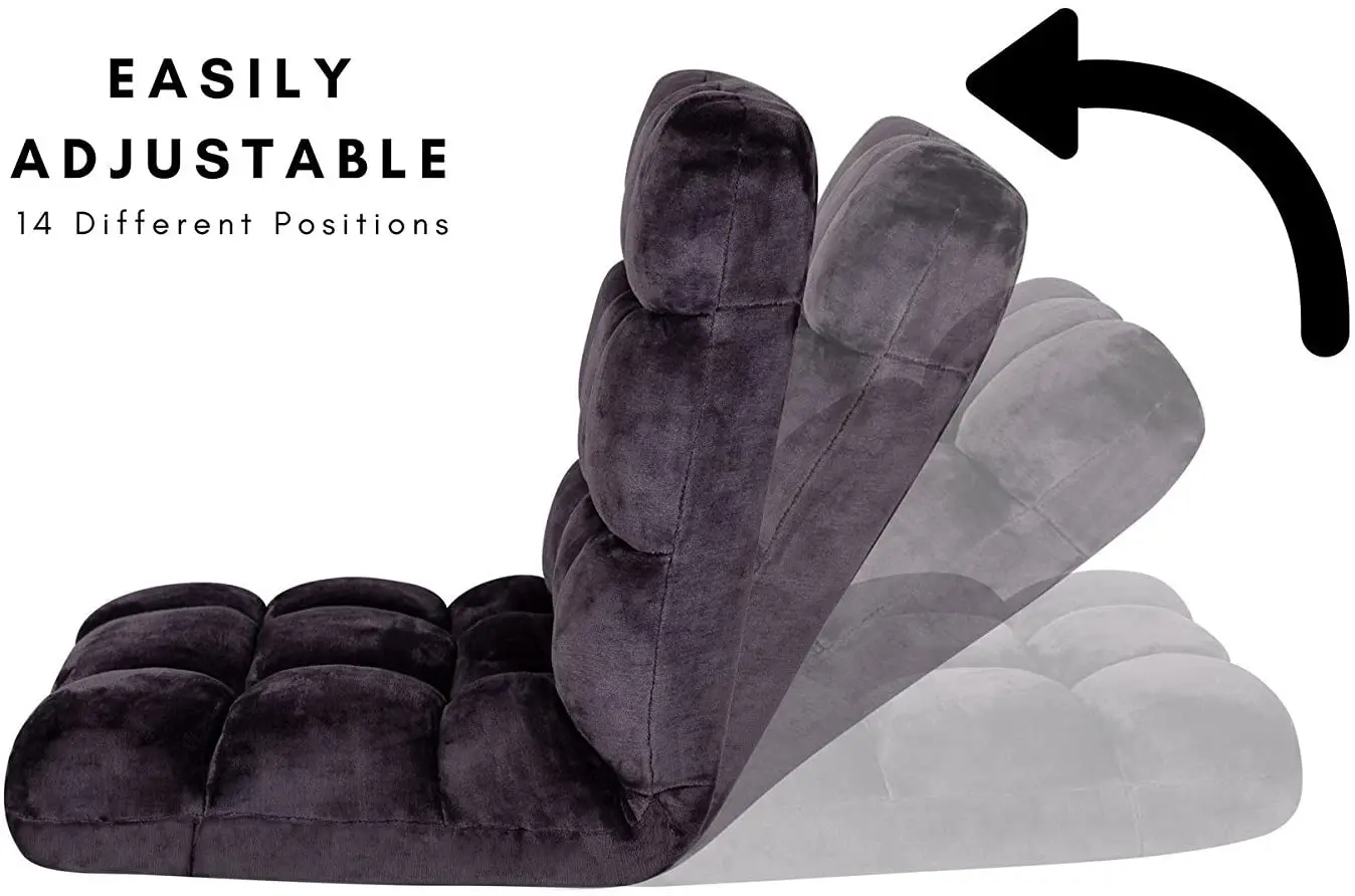 Sedia Da Pavimento Regolabile - Poltrona Per Gaming, Yoga, Lettura Con 14 Posizioni - Foto 12