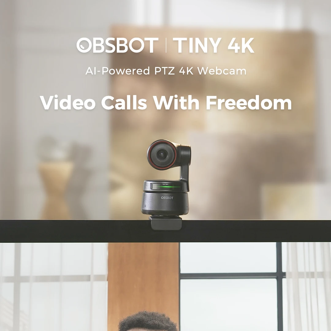 OBSOT TiNY AIトラッキング PTZウェブカメラ Amazon.com: OBSBOT Tiny 2 Lite AI-Powered 4K UHD PTZ Webcam,1/2