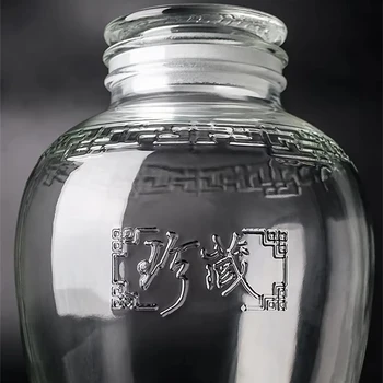 Popular New Kimchi Drink Canning Can Classic Clear Glass Bottle with Wood Lid for Kitchen Use or Giveaways